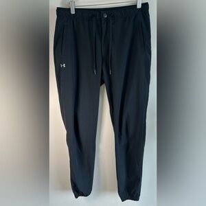 Under Armour Women's Tech Pants Size S Black Athletic Drawstring Running Gym